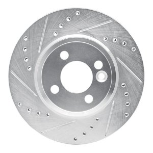 Mini Cooper Clubman Brake Rotor (1) - Front Left - R1 Concepts - Drilled & Slotted - Silver - `07-`15 Mini Cooper Clubman Brake Rotor (1) - Front Left - R1 Concepts - Drilled & Slotted - Silver - `07-`15